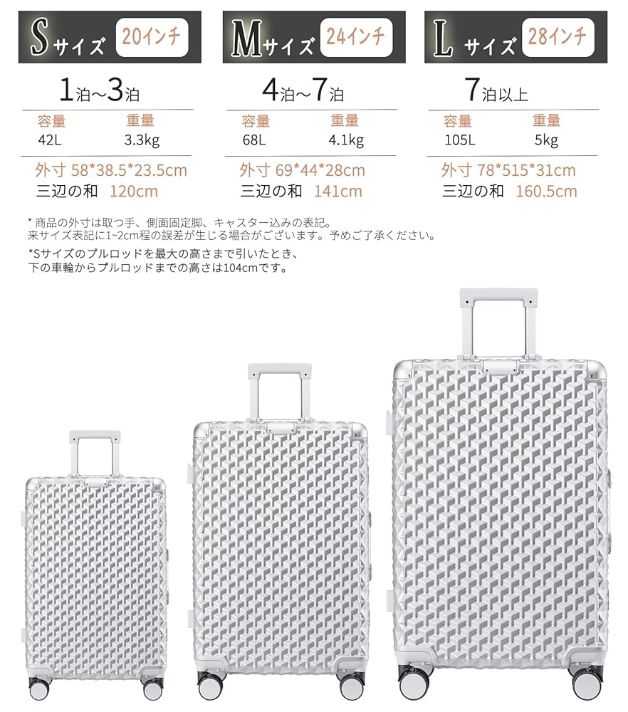 Amazon | [Ashard] スーツケース ストッパー付き キャリーケース